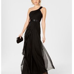 Gorgeous Long Black Adrianna Papell Gown